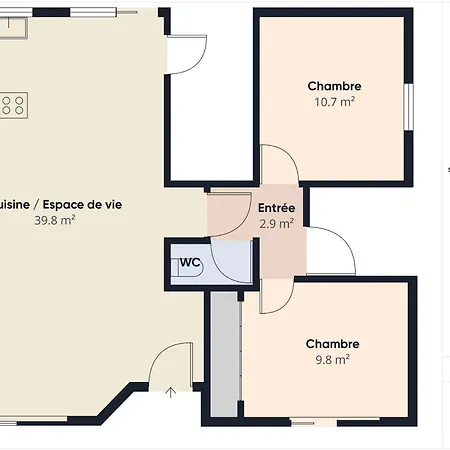 Charmante Maison Rose Pour 4 - 500m De La *